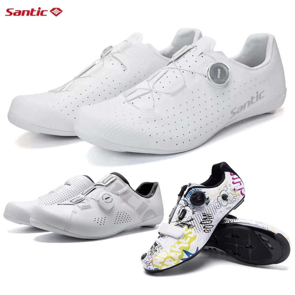 Cycling Shoe Insoles - Santic Men's Lock Road Bike Shoes