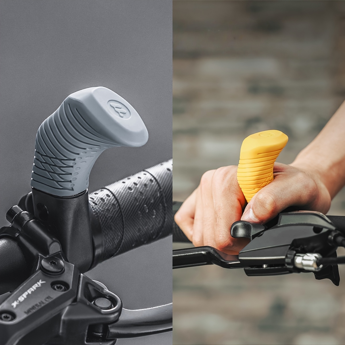 Bike Bell - 2Pcs Ergonomic Bicycle Bar Ends MTB