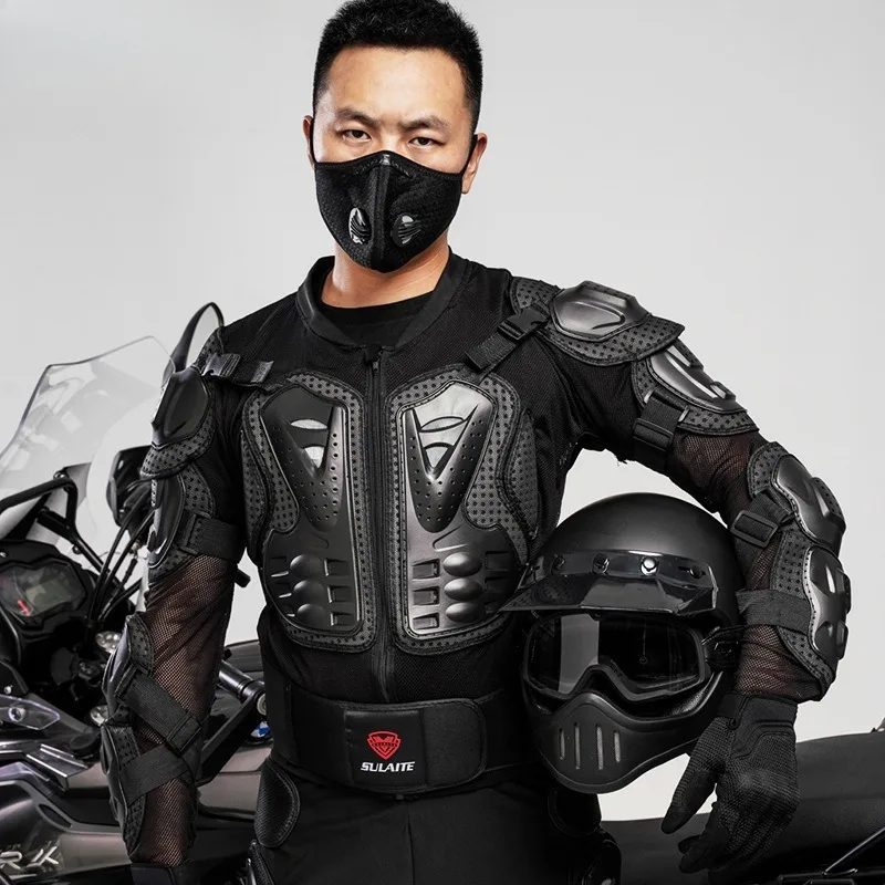 Cycling Gear Black - Black Anti-fall Cycling Protective Armor Gear