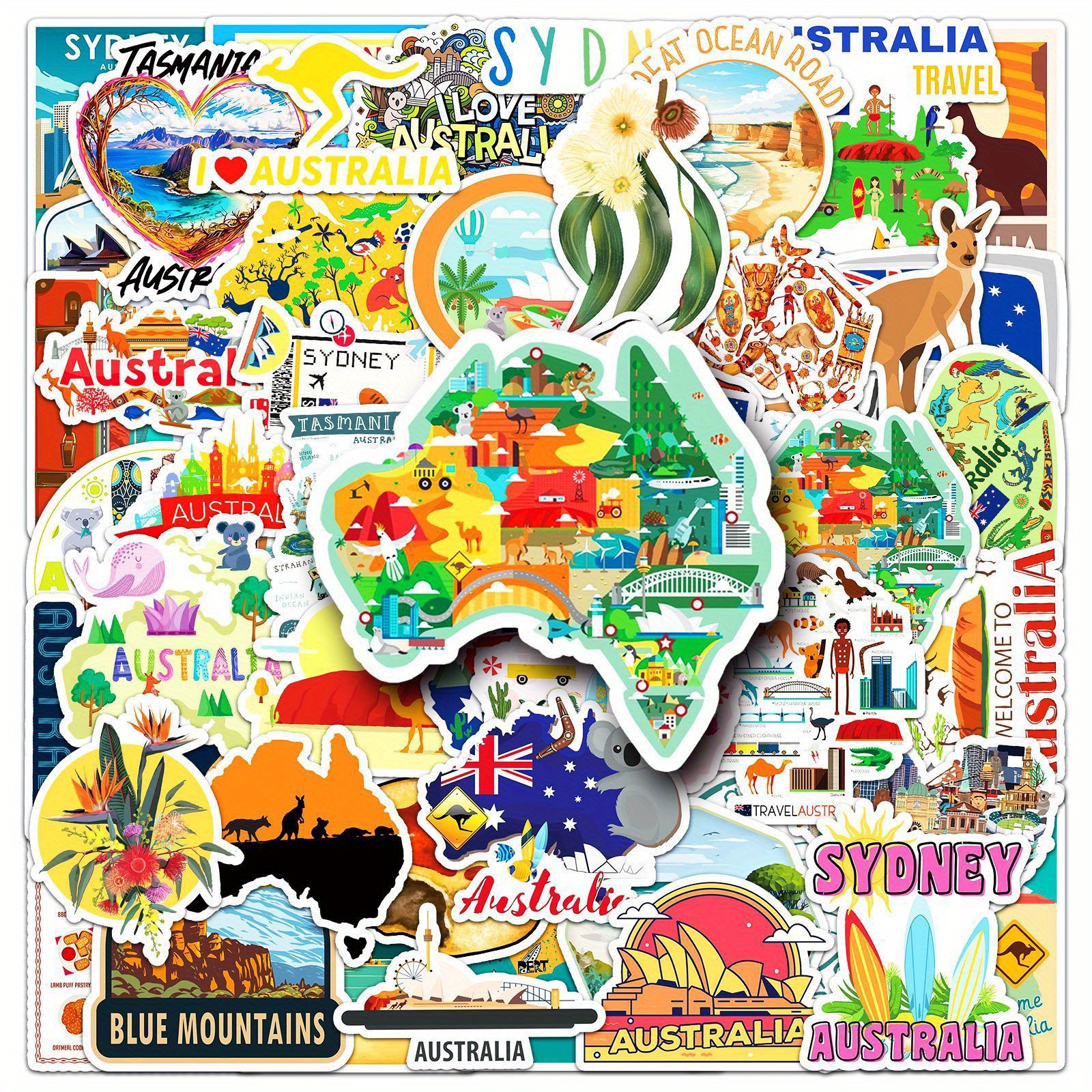 50PCS Australia Series Decals  - Cycling Gear Australia 리뷰 및 가격