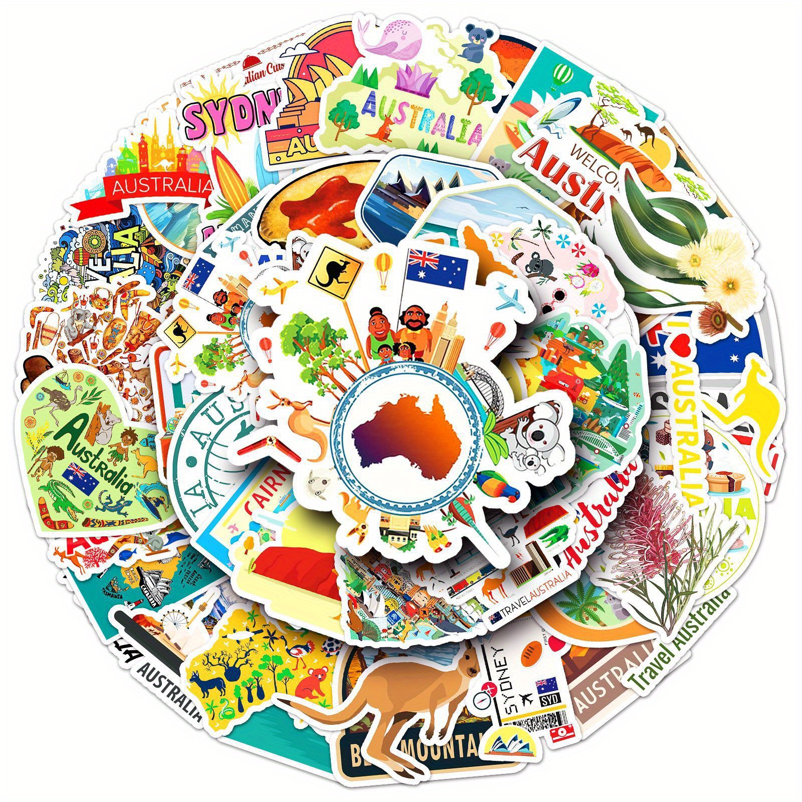 50PCS Australia Series Decals  - Cycling Gear Australia 리뷰 및 가격