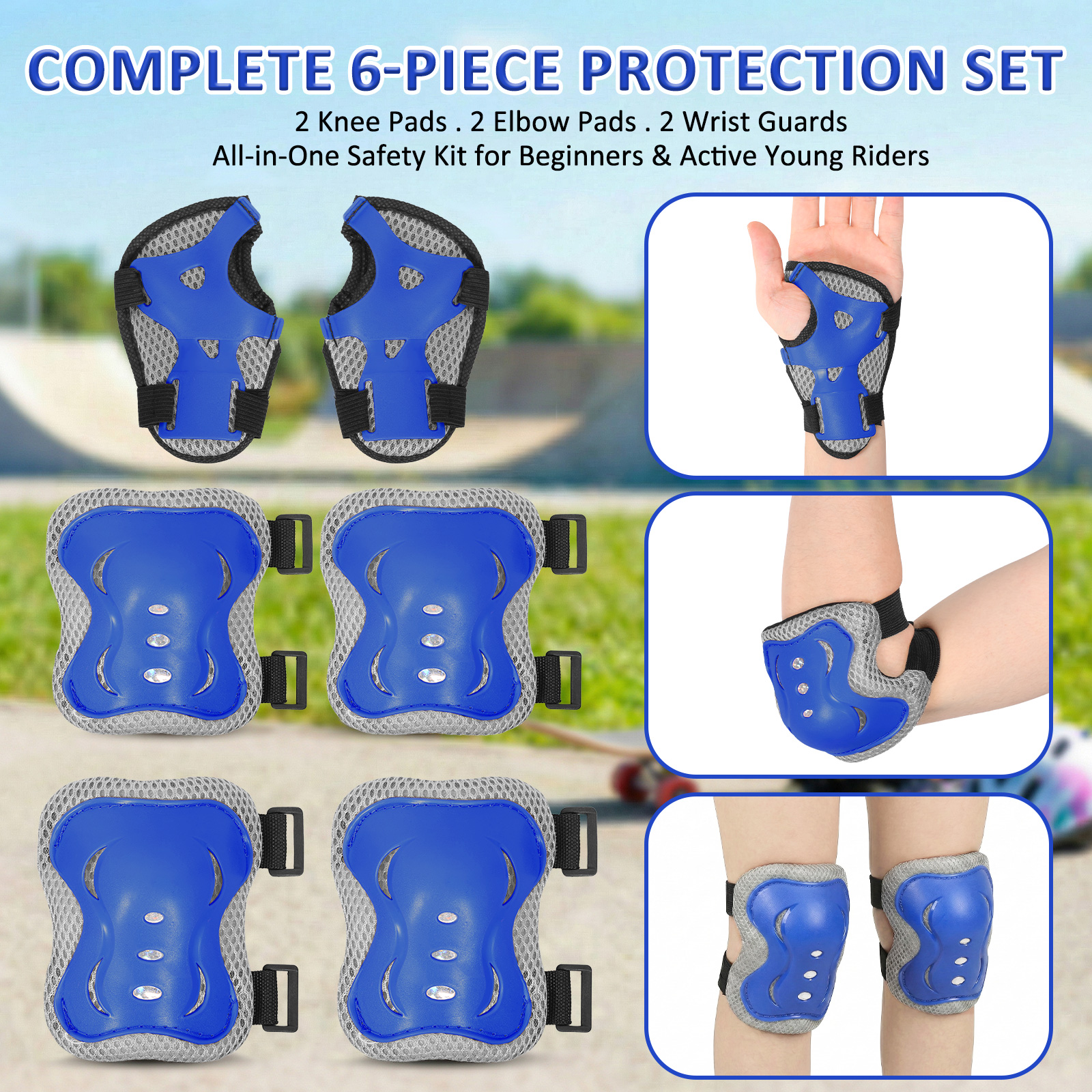 6 in 1 Knee Pads and Elbow Pad - Cycling Gear For Kids 리뷰 및 가격