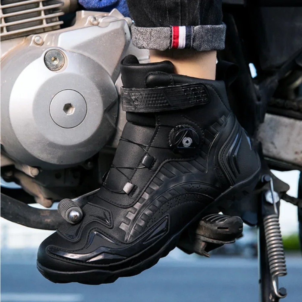 Black Retro Motorcycle Boots M - Cycling Gear Black 리뷰 및 가격