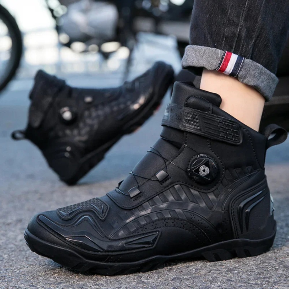 Black Retro Motorcycle Boots M - Cycling Gear Black 리뷰 및 가격