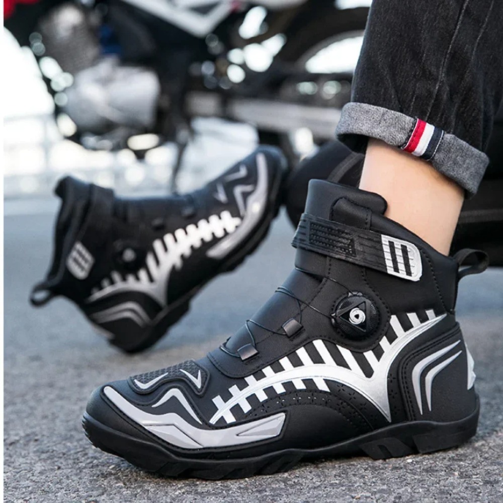 Black Retro Motorcycle Boots M - Cycling Gear Black 리뷰 및 가격