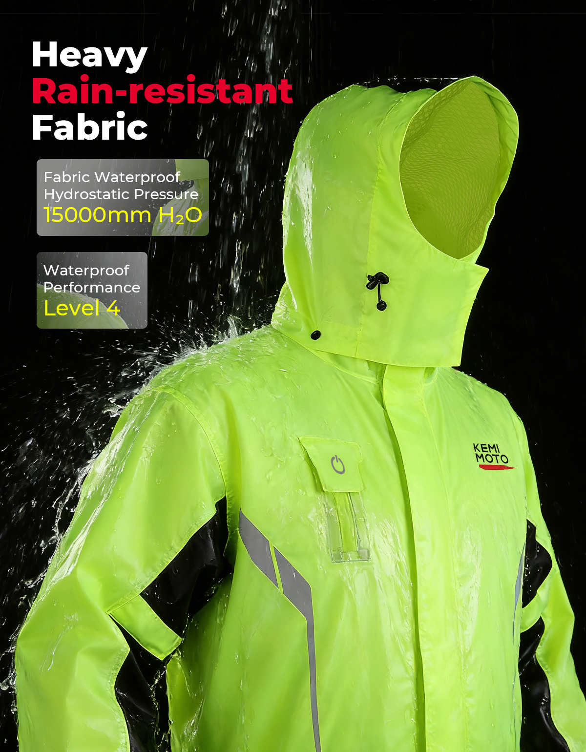 KEMIMOTO Unisex Waterproof Rai - Cycling Gear Black 리뷰 및 가격