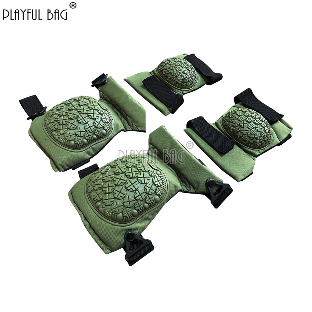 Knee & Elbow Pads 4-Piece Set  - Cycling Gear Black 리뷰 및 가격