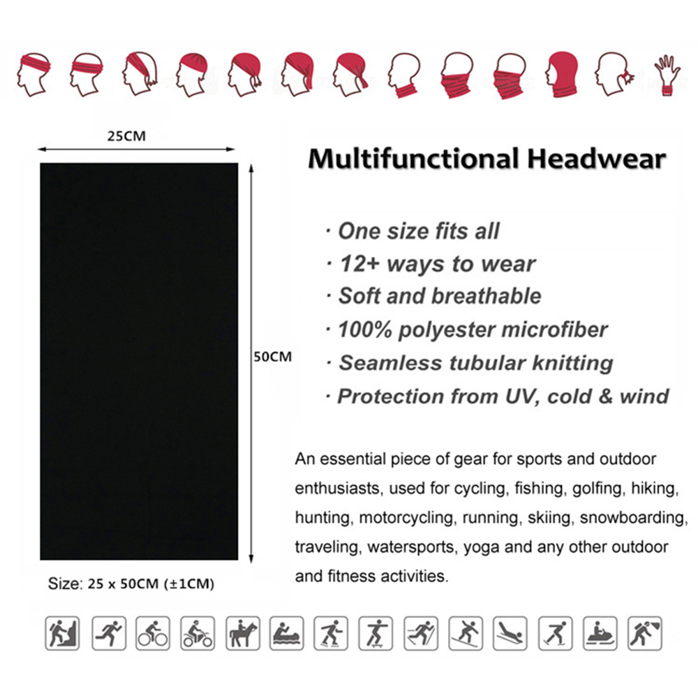 Seamless Solid Color Bandanas  - Cycling Gear For Men 리뷰 및 가격